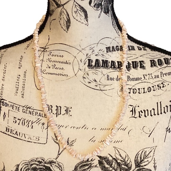 Puka Shell Necklace Pink 11.5” - Picture 4 of 5